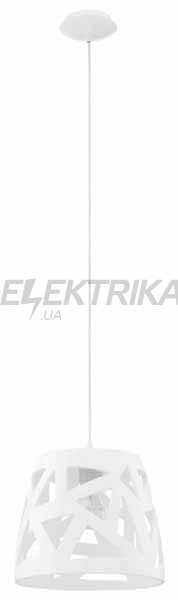Світильник підвісний 1х60Вт Е27, білий/нікель, 92842