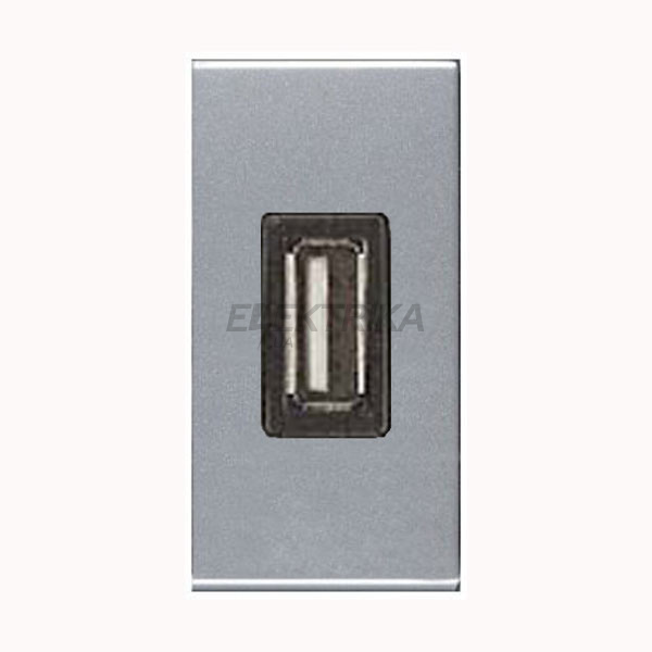 Розетка USB 0.75А 1 мод. Zenit N2185 PL, срібло