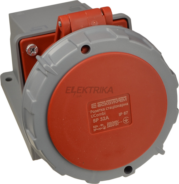 Розетка стаціонарна серії  UСombi 5P  32A IP 67 (A0080010155)
