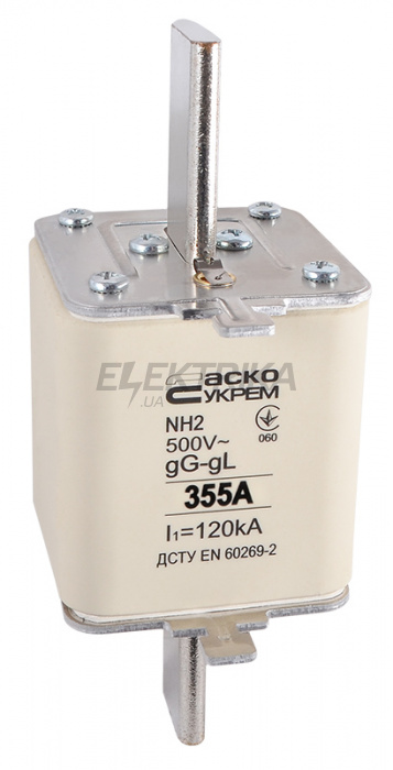 Запобіжник ножовий плавкий АСКО-УКРЕМ NH2 355A gG (A0050010044)