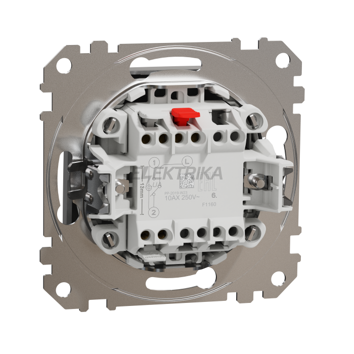 Одноклавішний перемикач Алюміній Sedna Design Schneider Electric SDD113106