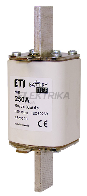 Плавка вставка запобіжник ETI M1/K bat 200A/700V DC 004723316