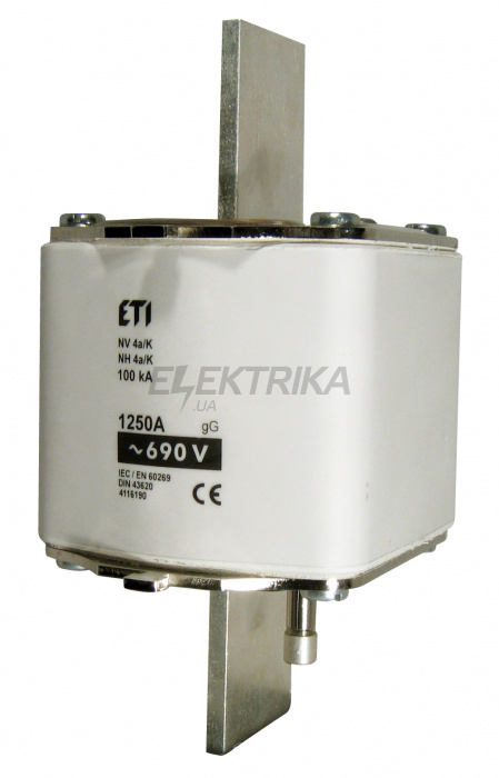 Плавка вставка запобіжник ETI NH4a/K gG 1000A/690V 004116189