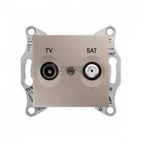 Розетка TV/SAT прохідна Schneider Electric Sedna титан (SDN3401968)