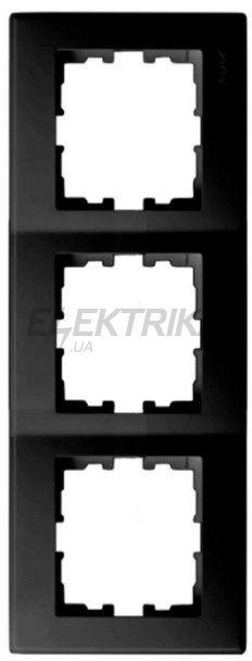 Рамка потрійна вертикальна Lezard Lesya, антрацит (705-4200-153)