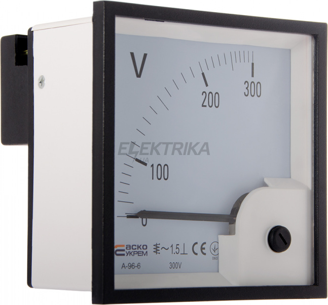 Вольтметр АСКО-УКРЕМ AС 300В 96х96 (A-96-6) (A0190010095)