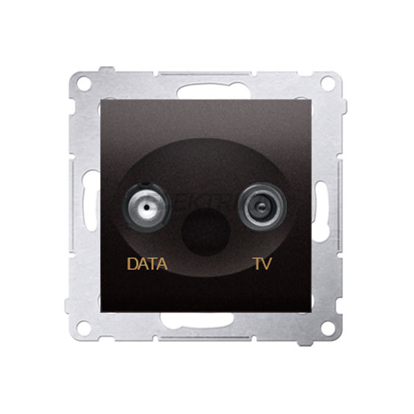 Розетка DATA-TV кінцева 5 дБ Simon 54, антрацит
