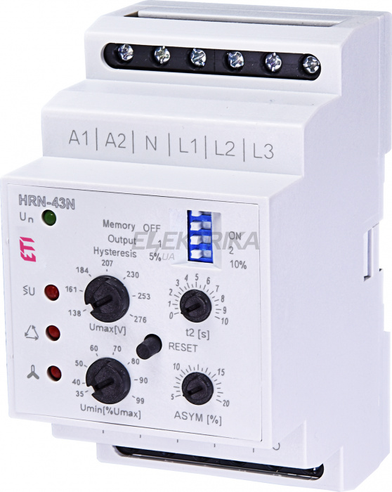 Реле контролю ETI HRN-43N 230V AC 002471404