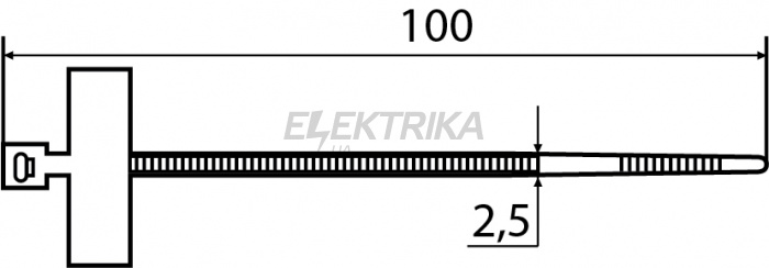 Хомут кабельний маркувальний АСКО-УКРЕМ CHS-100MKT (100 шт.) (A0150090028)