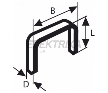 Тонка металева скоба, тип 53 11,4 x 0,74 x 14 мм