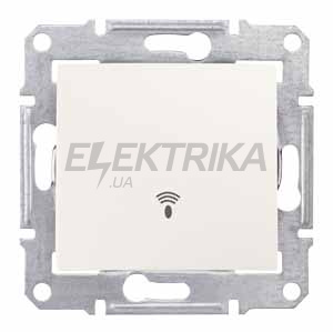 Вимикач 1-кнопковий кнопковий із символом "дзвінок" Schneider Electric Sedna слонова кістка (SDN0800123)
