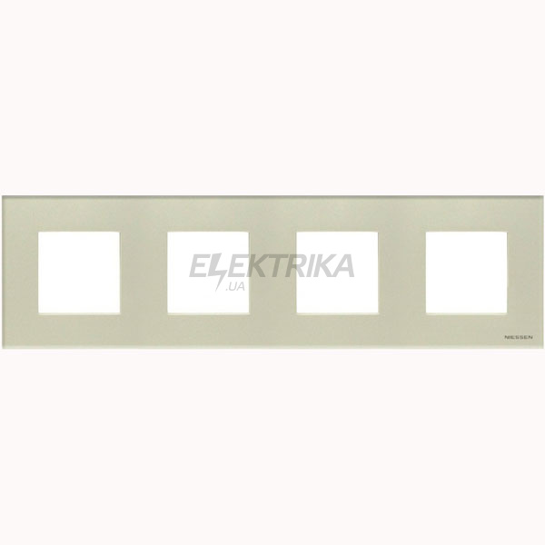 Рамка 4-постова Zenit N2274 CP, перлове скло