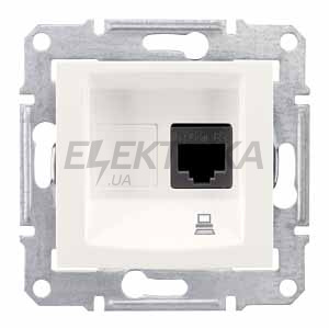 Комп'ютерна розетка RJ45 кат.6 STP Schneider Electric Sedna слонова кістка (SDN4900123)