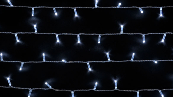 Гірлянда зовнішня DELUX STRING 200LED 20m білий/прозорий IP44 EN (90015190)