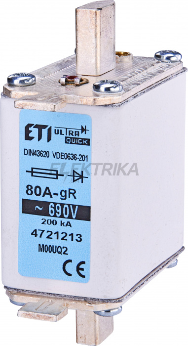 Плавка вставка запобіжник ETI M000UQ2/40A/690V 004721210