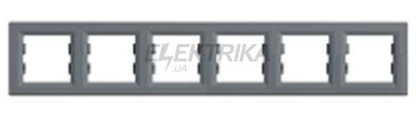 Рамка горизонтальна 6 постів Schneider Electric Asfora сталь (EPH5800662)