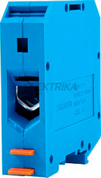 Клемна колодка набірна на DIN-рейку e.tc.din.pro.50.blue, синя, з кришкою