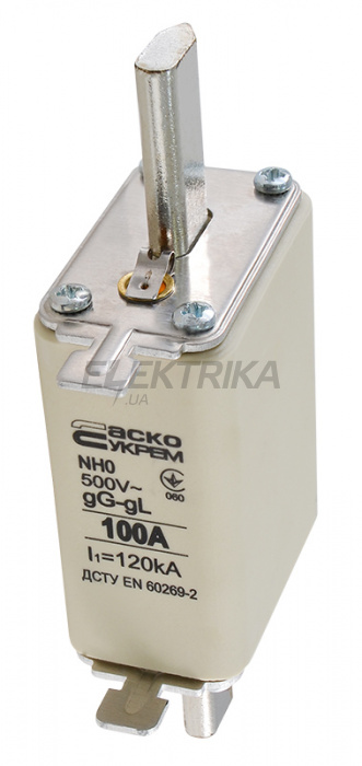 Запобіжник ножовий плавкий АСКО-УКРЕМ NH0 100A gG (A0050010024)