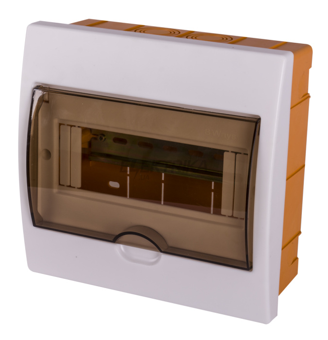 Корпус пластиковий 8-модульний e.plbox.stand.w.08k, вбудований (s029101)