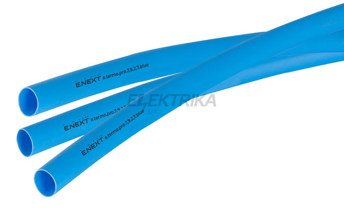 Термоусаджувальна трубка з клейовим шаром e.termo.pro.7,9.2,7.blue, 7,9/2,7, 1м, синя (p092022)