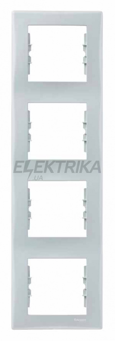 Рамка 4-постова вертикальна Schneider Electric Sedna сірий (SDN5802033)