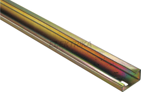 DIN-рейка e.din.stand.rail.301, G-подібна, перфорована, 1м, 15мм х 1,5мм