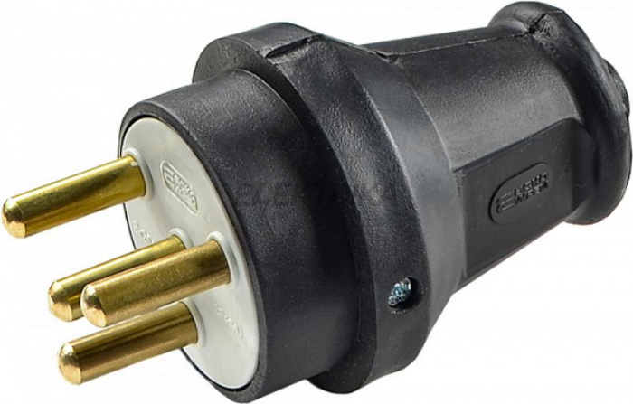 Вилка каучукова АСКО-УКРЕМ 3Р+PE 25А IP44 (A0250010003)