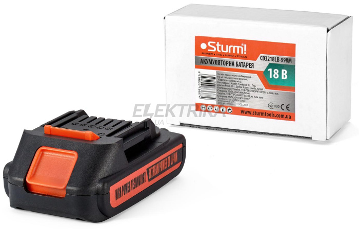 Акумулятор для шуруповерта Sturm 18 В, 2 А/год (CD3218LB-998M)