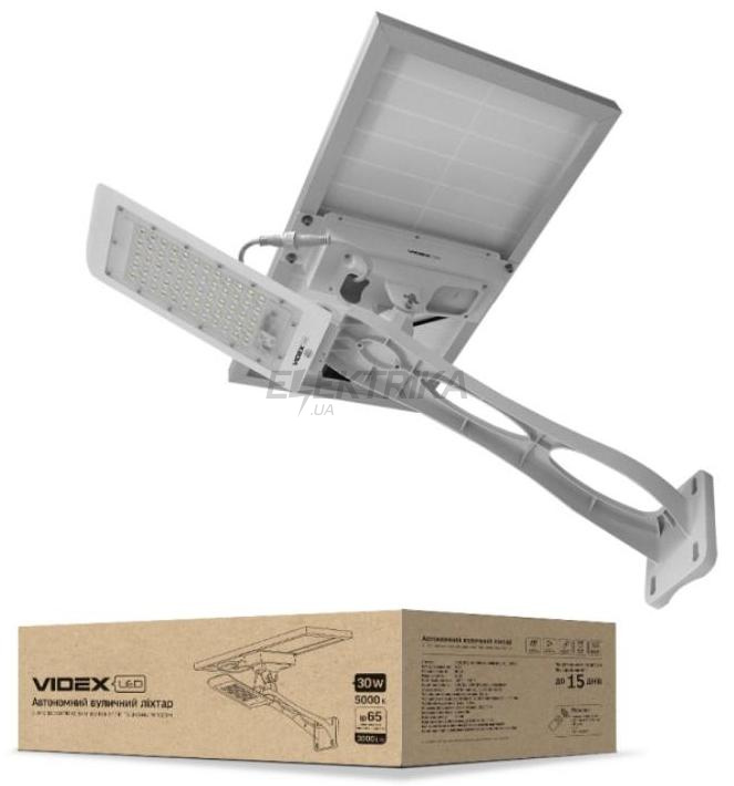 LED ліхтар вуличний автономний VIDEX 30W 5000K (VL-SL206-305-SO)