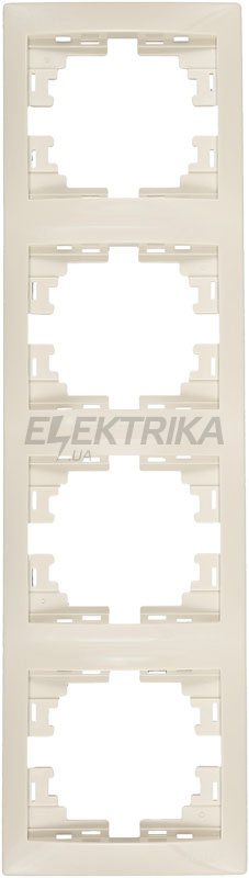 Рамка 4 посту вертикальна Lezard Mira б/вст крем (701-0300-154)