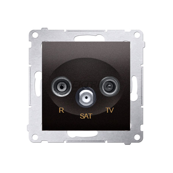 Розетка TV-R-SAT прохідна 10 дБ Simon 54, антрацит