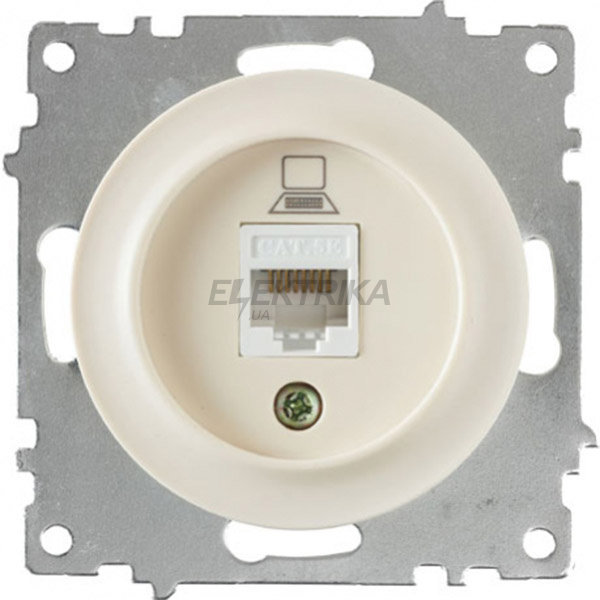 Розетка комп'ютерна 1xRJ45 кат.5e, колір бежевий
