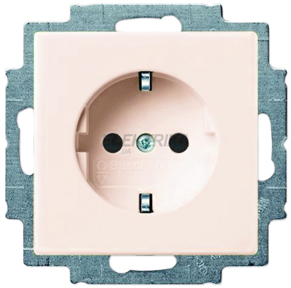 Розетка із заземленням, слонова кістка, 16A, 230V, Basic 55, Busch-Jaeger, ABB