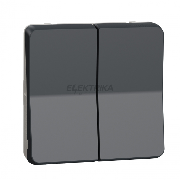Кнопковий вимикач Schneider Electric Mureva Styl - roller blind push-button flush & surface mounting - grey MUR35042
