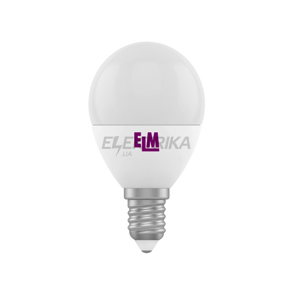 Лампа світлодіодна сферична D45 6W PA11 E14 4000 ELM