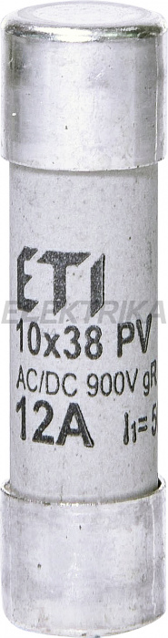 Плавка вставка запобіжник ETI CH10x38 gR 12A/900V AC/DC 002625032
