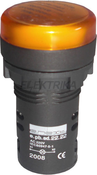 Індикатор e.pb.ad.stand.22.22.dsyellow, жовтий