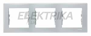 Рамка 3-постова горизонтальна Schneider Electric Sedna сірий (SDN5800533)