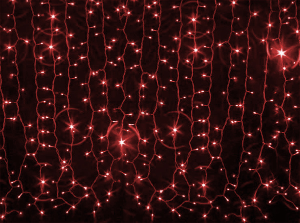 Гірлянда зовнішня Curtain 912LED 2x3 червоний/чорний IP44