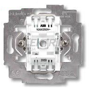 Механізм 1-клавішного вимикача, двополюсний, 10A, 230V, Elektro-Praga