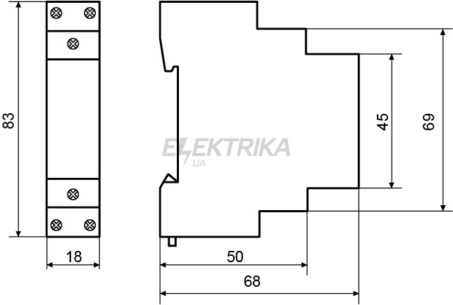 Контактор модульний АСКО-УКРЕМ MK-N 2P 16A 2NO (A0040030023)