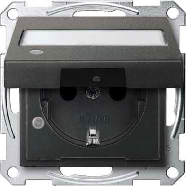 Механізм розетки SCHUKO з кришкою, IP44, атрацит