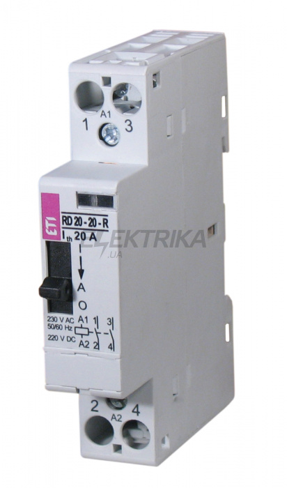 Модульний контактор ETI RD 20-20-R-24V AC/DC 002464043