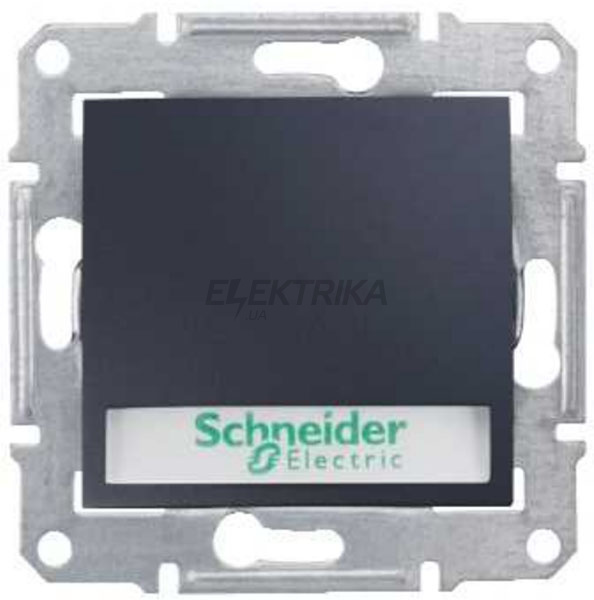 Кнопка з підсвічуванням та написом Schneider Electric Sedna графіт (SDN1600370)