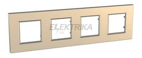 Чотиримісна рамка "мідна" Unica QUADRO
