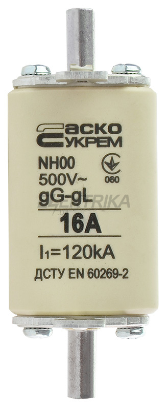Запобіжник ножовий плавкий АСКО-УКРЕМ NH00 16A gG (A0050010008)
