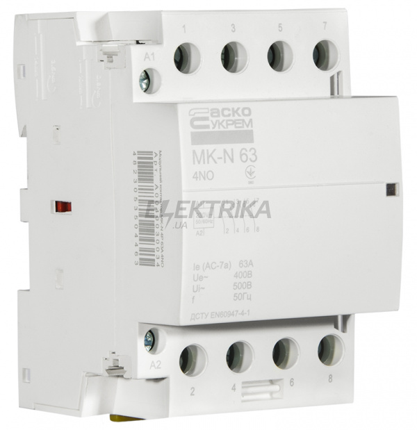 Контактор модульний АСКО-УКРЕМ MK-N 4P 63A 4NO (A0040030034)