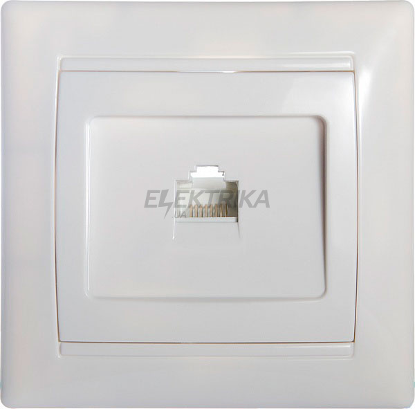 Розетка комп'ютерна РВcom-1-Fr-W