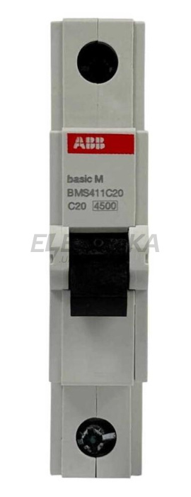 Автоматичний вимикач ABB basic M 1P C20 (2CDS641041R0204)