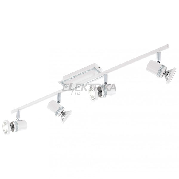 Світильник стельовий "Vonares" 4x3,3W GU10 LED, білий/хром, кришталь, 94285